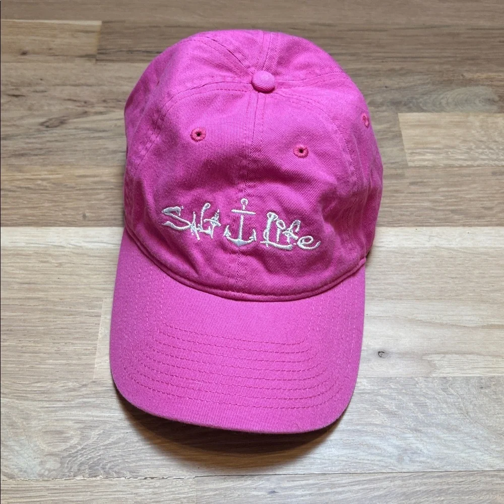 Salt Life Live Salty Fuchsia Baseball Cap Women’s OS - Picture 3 of 8